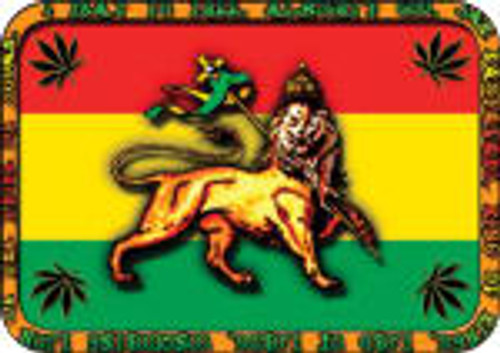 Rasta Lion - Mini Sticker - 2" X 2 3/4"