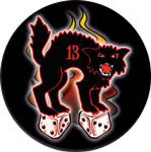 Black Cat  - Round Sticker - 2 1/2" Round