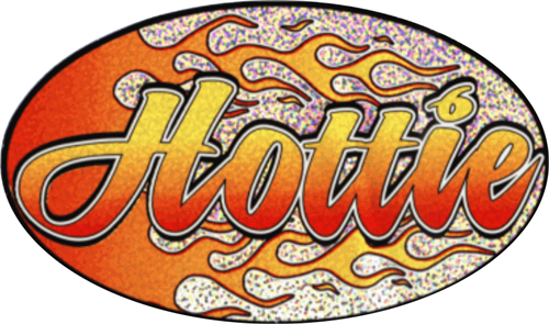 Hottie - Large - 4.5" x 6" - Sticker