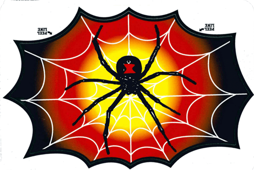 Spider In Web - Large - 4.5" x 6" - Sticker