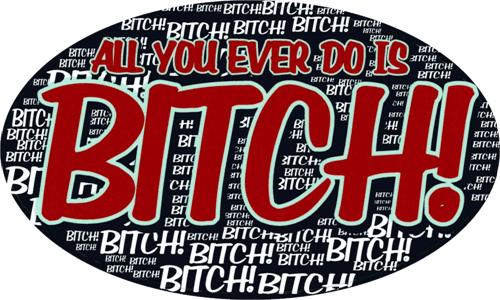 All You Ever Do Is Bitch - Large - 4.5" x 6" - Sticker