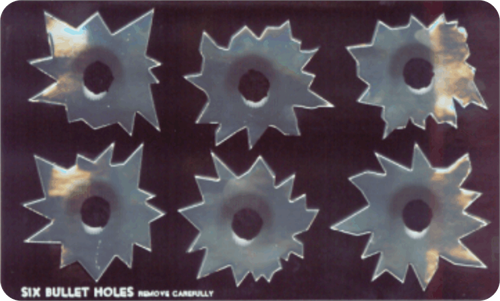 Six Bullet Holes - Large - 4.5" x 6" - Sticker