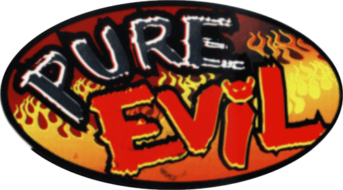 Pure Evil - 3 1/2" X 2 1/2" - Sticker
