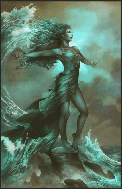 Breaking Waves by Renee Biertempfel Fantasy Mini Poster- 11" x 17"