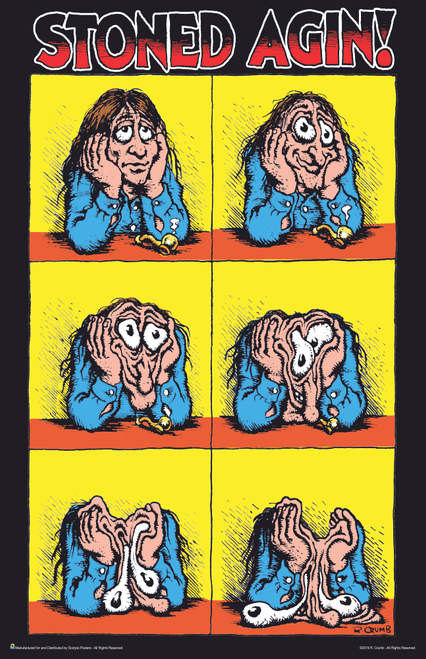 Stoned Agin! by R. Crumb Mini Poster- 11" x 17"