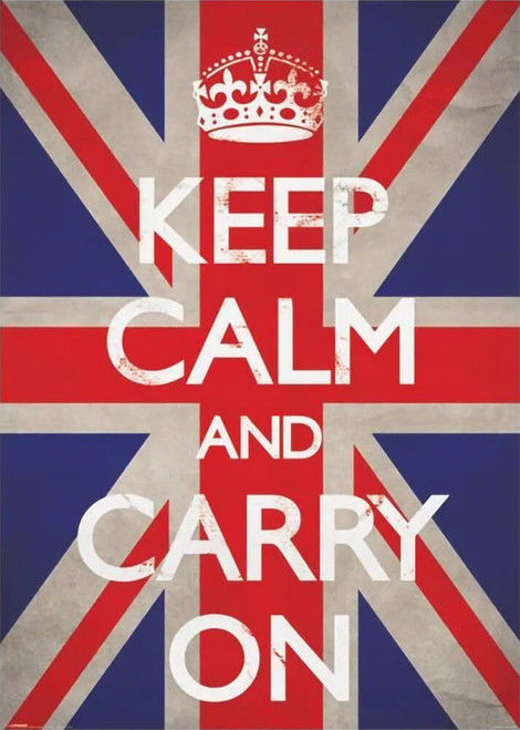 Keep Calm & Carry On - Union Jack - Giant Poster - 39" x 55"