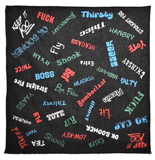 Bandana - Urban Sayings - 21" x 21" - Cotton