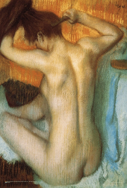 Woman Combing Her Hair by Edgar Degas 12" x 18"