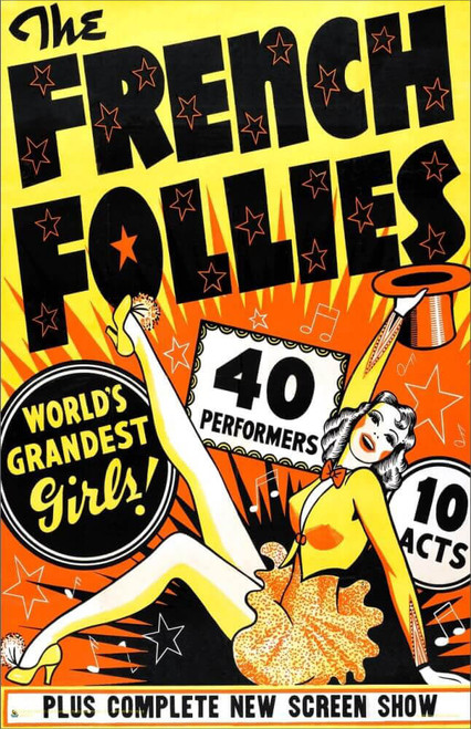 The French Follies - Vintage Movie Advertisement Mini Poster 11" x 17"