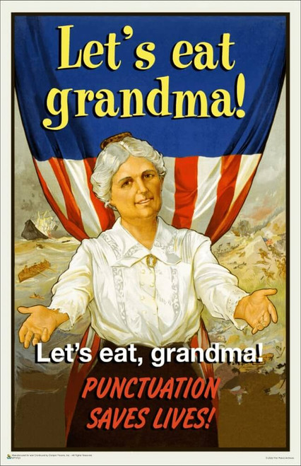 Let's Eat Grandma - Vintage War Ad Mini Poster 11" x 17"