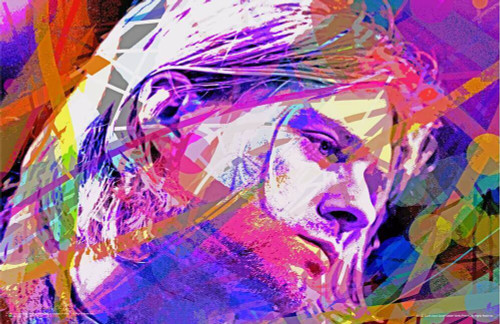 Kurt Cobain Colors by David Lloyd Glover Mini Poster 17" x 11"