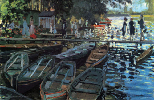 Claude Monet - Bathers at La Grenoulli?¿re Poster 17" x 11"