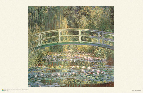 Claude Monet - Waterlilies and Japanese Bridge Poster 17" x 11"