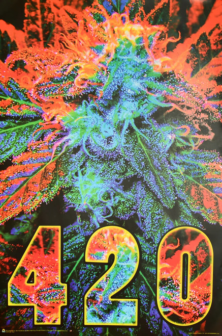 420 Non-Flocked Blacklight Poster 24" x 36"