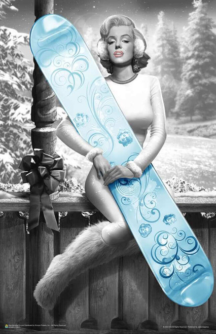 Marilyn Snowboard by JJ Brando Mini Poster 11" x 17"