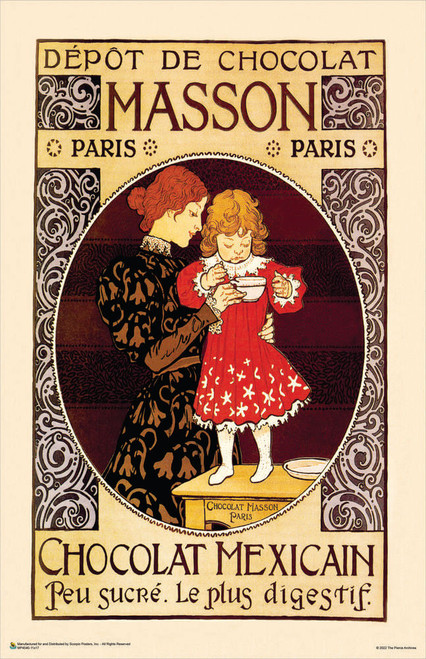 Depot de Chocolat Masson - Chocolat Mexicain by Eugene Grasset Mini Poster 11" x 17"