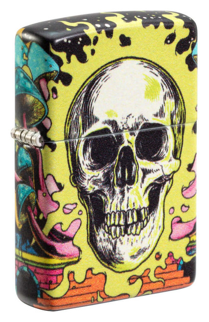 Flaming Skull Glow in the Dark Design Zippo Lighter