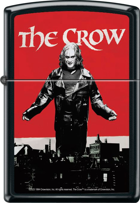 The Crow - Red - Black Matte Zippo Lighter