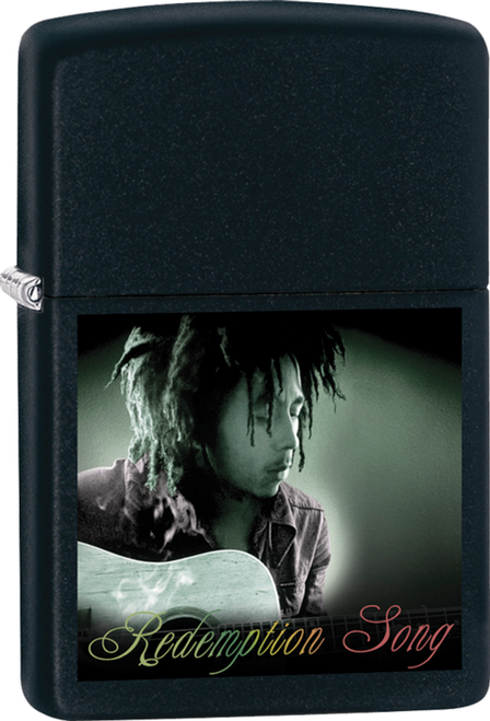 Bob Marley - Playing Guitar Black Matte Zippo Lighter