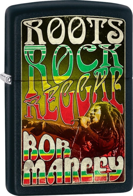 Bob Marley - Roots, Rock, Reggae Street Chrome Zippo Lighter