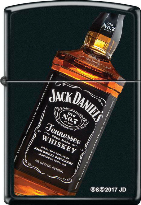 Jack Daniels - Bottle Black Matte Zippo Lighter