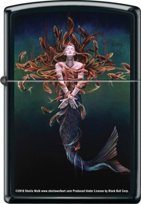 Metamorphosis by Sheila Wolk- Black Matte Zippo Lighter