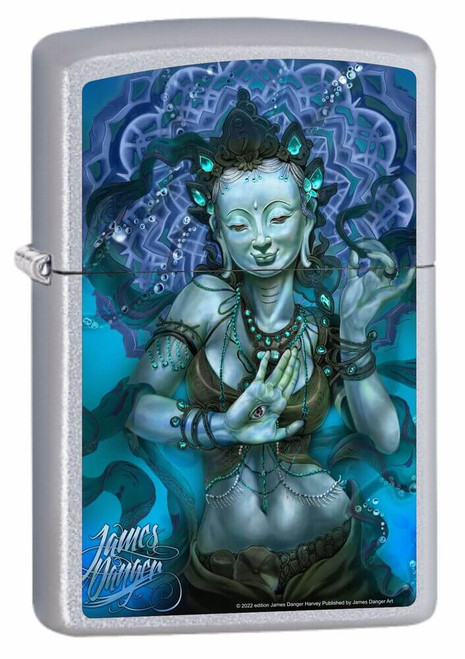 James Danger Harvey - Buddha Dancer Satin Chrome Zippo Lighter