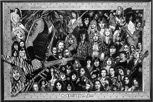 Heavy Metal Collage Poster - 36" x 24"