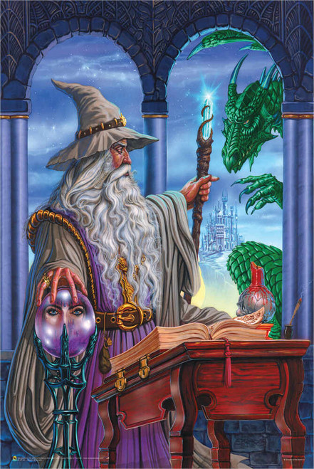Wizard Emissary by Ed Beard Non-Flocked Blacklight Poster - 24" x 36"