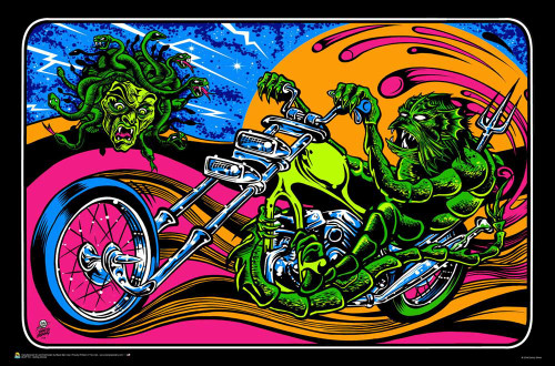 Gettin Stoned  by Dirty Donny Non-Flocked Blacklight Poster - 36" x 24"