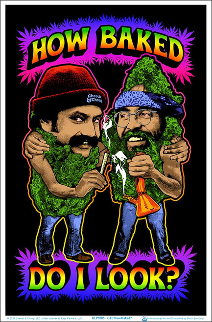 Cheech & Chong How Baked Do I Look? Blacklight Poster 23" x 35"