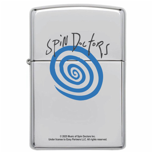 Spin Doctors Brushed Chrome Zippo Lighter