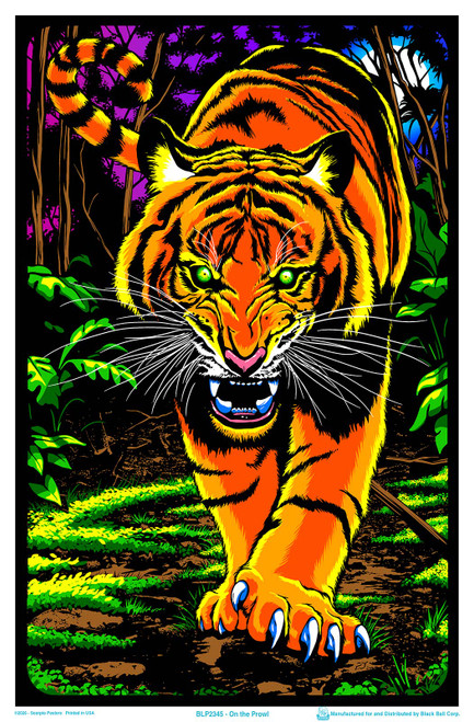 On the Prowl Flocked Blacklight Poster - 23" x 35"