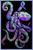 Image under blacklight of Painted Octopus Black Light Poster