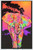 Painted Elephant Flocked Blacklight Poster - 23" X 35"