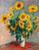 Monet Sunflowers Mini Poster - 11" X 14"