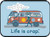 Smoke Life Is Crap - Mini Sticker - 2" X 2 3/4"