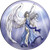 Neon Dragon - Angel Light Fairy  - Round Sticker - 2 1/2" Round
