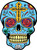 Blue Day of the Dead Sugar Skull - Large - 4.5" x 6" - Die Cut Vinyl Sticker