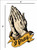 I Pray - Praying Hands - Postcard Sized Vinyl Sticker 6" x 4"