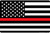 Firefighter Tribute American Flag - Postcard Sized Vinyl Sticker 6" x 4"