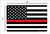 Firefighter Tribute American Flag - Postcard Sized Vinyl Sticker 6" x 4"