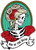 Day of the Dead Katrina Side View - Postcard Sized Vinyl Sticker 6" x 4.25"