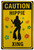 Caution Hippie Crossing Tin Sign - 20x30cm - 7.87" x 11.81"