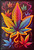 Herbal Cannabis Leaf Framed LED Neon Light Canvas Print -24" x 36"