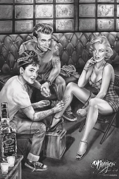 Audrey Heburn, Marilyn Monroe, James Dean By: James Danger Harvey