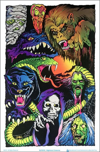 Nightmare Creatures Blacklight Poster - 23