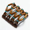 BROWN TURQUOISE - Fair trade Butterfly hair clips product image