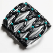 BLACK TURQUOISE - Fair trade Butterfly hair clips product image