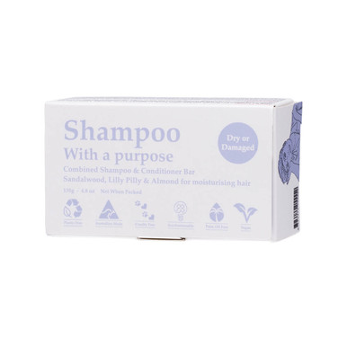 Shampoo with a purpose plastic free shampoo and conditioner bar for dry or damaged hair product image